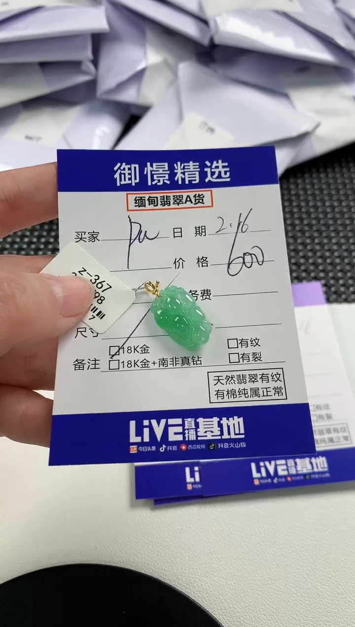 【闪购商品】翡翠颈饰18K金镶嵌41         