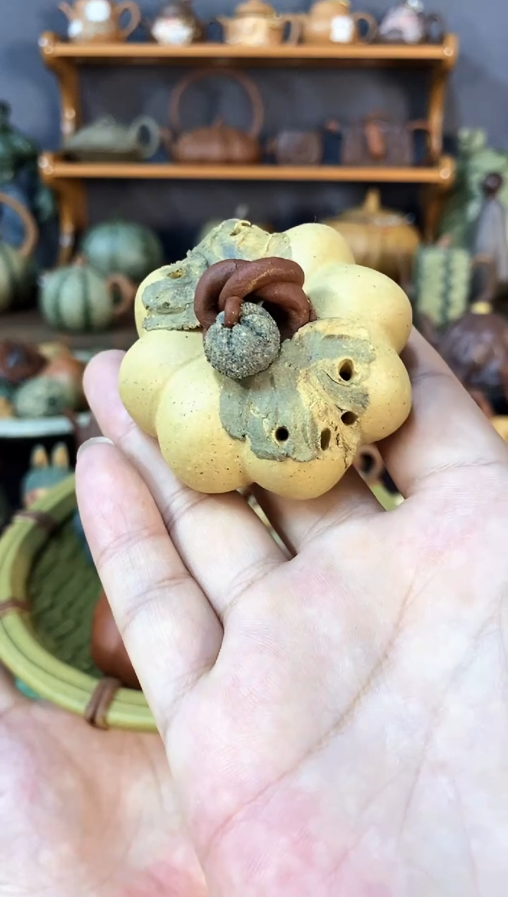 茶壶紫砂紫砂商品南瓜摆件