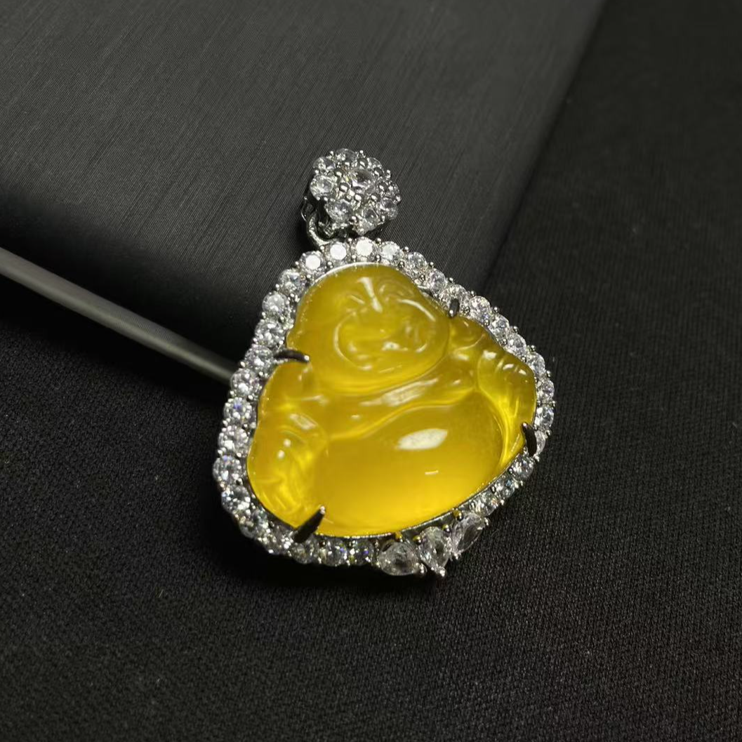[停业清货]鸡油黄色佛公吊坠-赠链-181-多样性发一