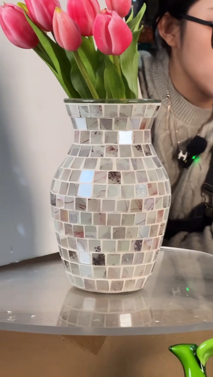 马赛克玻璃拼接花瓶