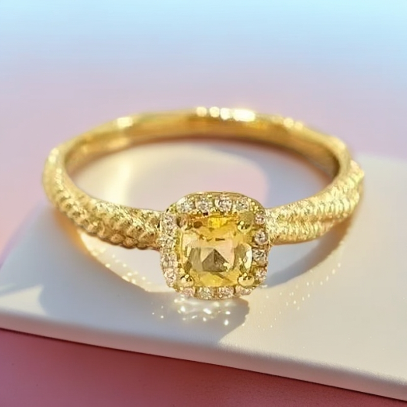 【璐璐甄选】气质国潮轻奢大气女士开口合金戒指环方糖戒指ZL7418