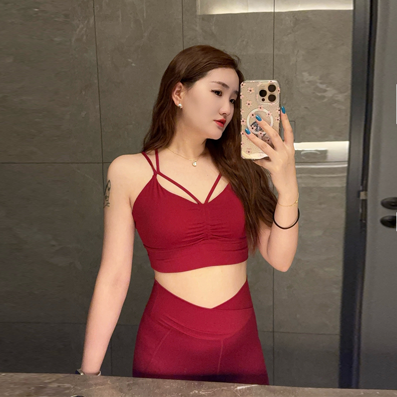 【QICIFIER】芳心荡漾 超柔软一体杯瑜伽美背运动内衣 5162