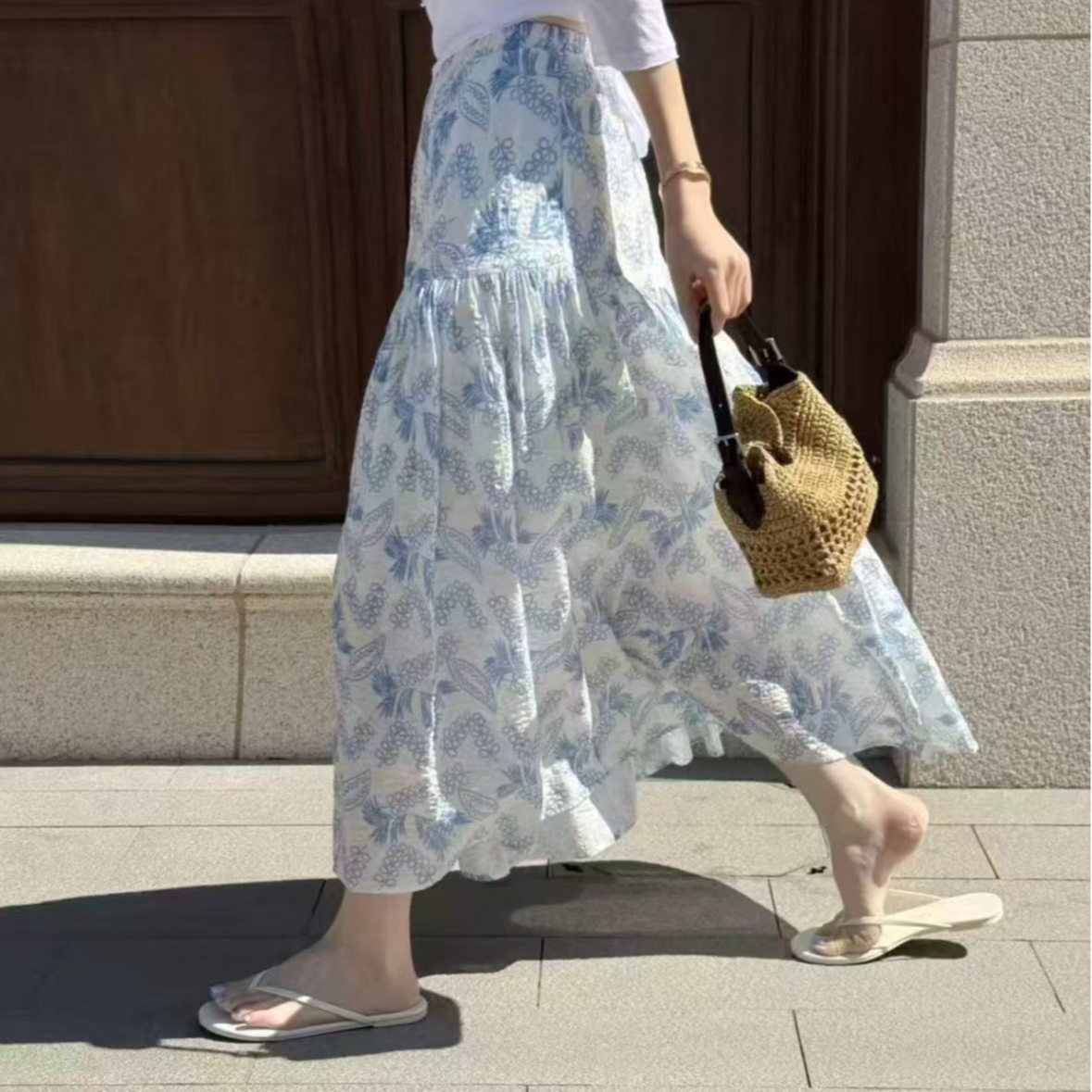 【婷婷家】不退换-东大门LO半裙裙子时尚百搭夏季中长款