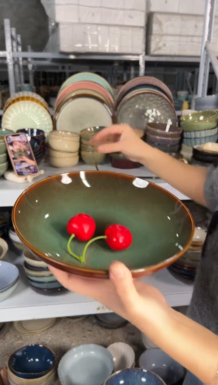 陶瓷外贸尾货瑕疵满20包邮X深盘F3D