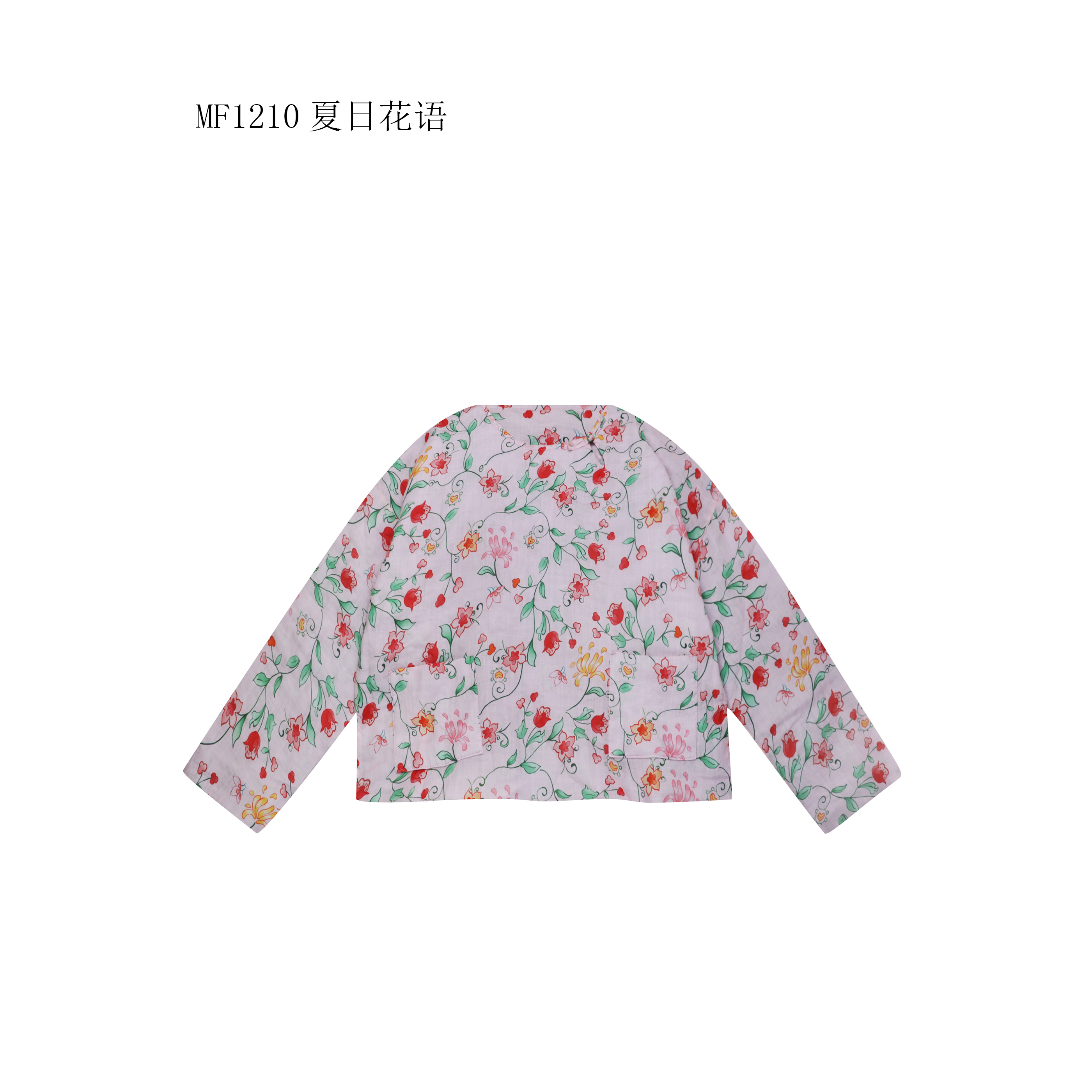 【麻訪家】MF1210夏日花语文艺盘扣宽松百搭保暖棉服上衣