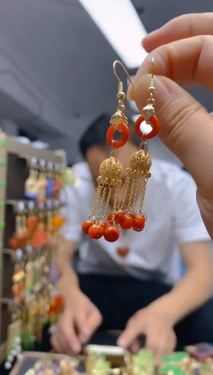 【闪购商品】翡翠耳饰合金0150翡翠耳钩