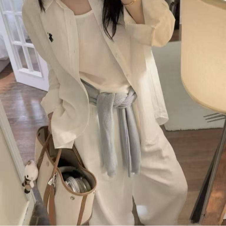 【2025港版】亚麻阔腿长裤夏薄款高腰垂感松弛感拖地休闲裤