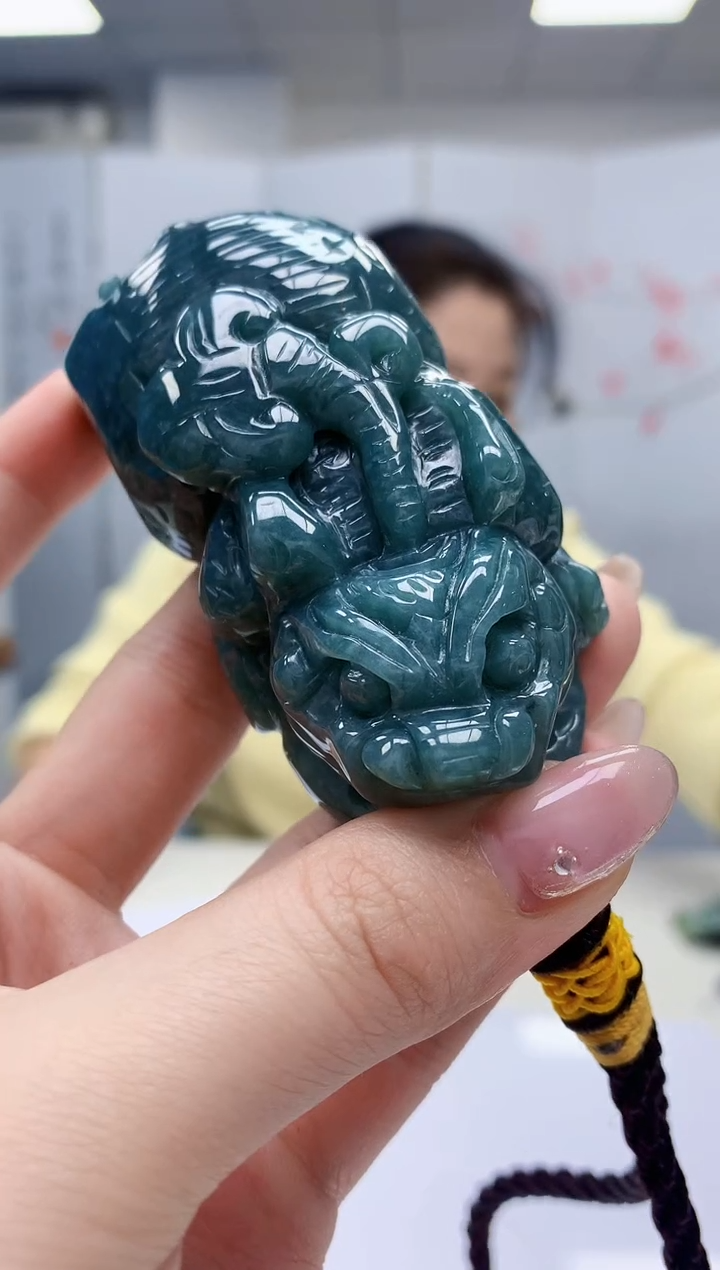 【闪购商品】定制翡翠未镶嵌4902jw-毛货手把件95