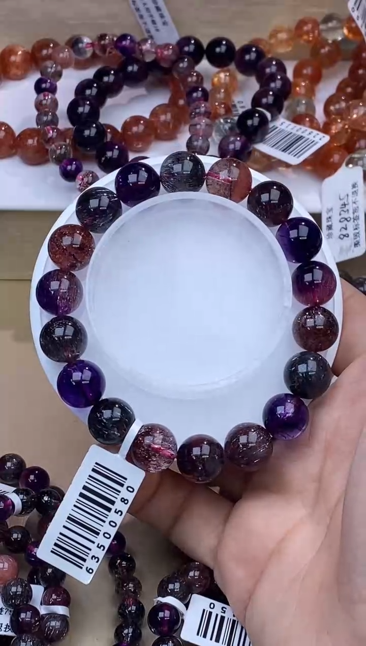 水晶手链未镶嵌黑加仑超七11m+