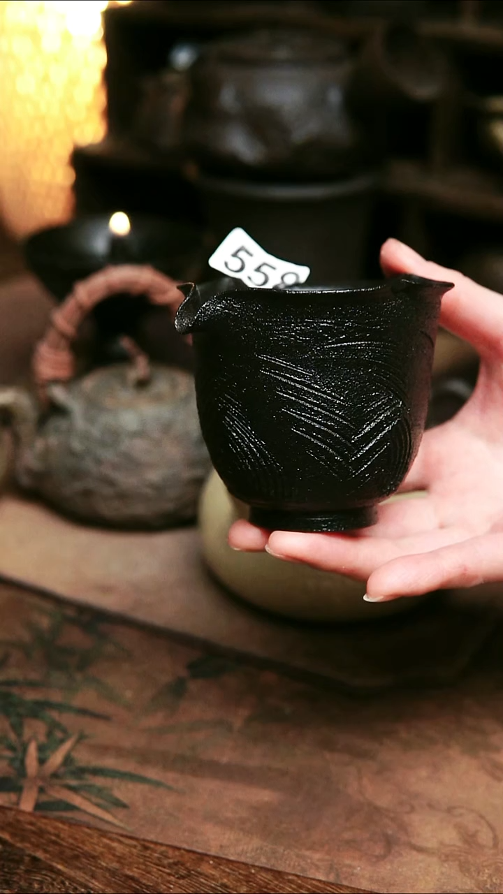 渔**晚558号紫砂全手工黑色公道