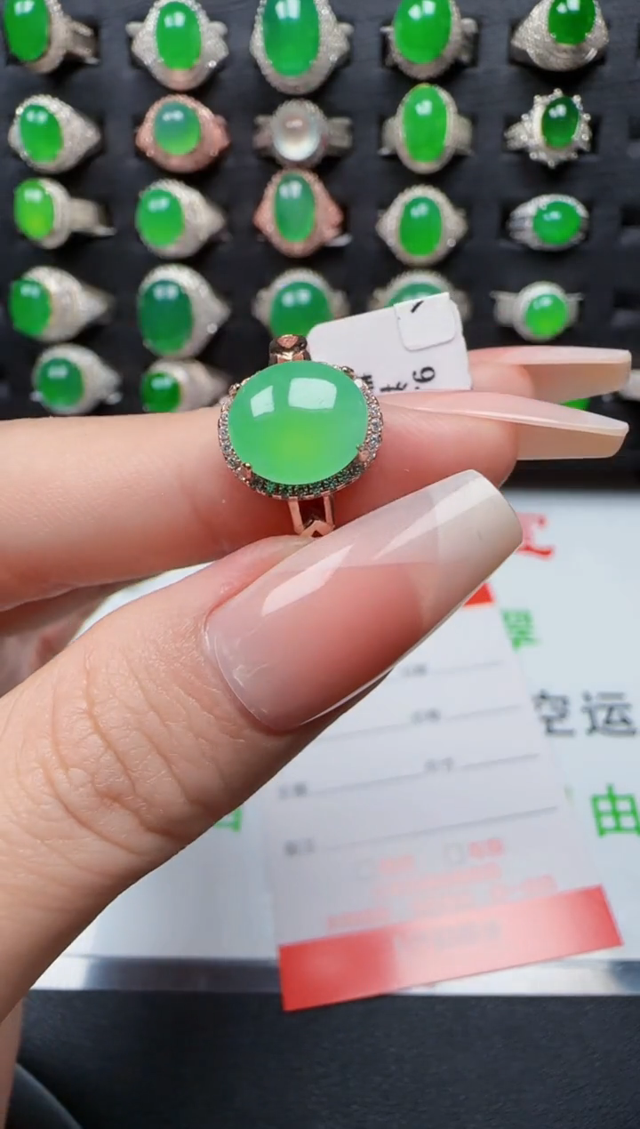 【闪购商品】翡翠戒指银S925镶嵌3619