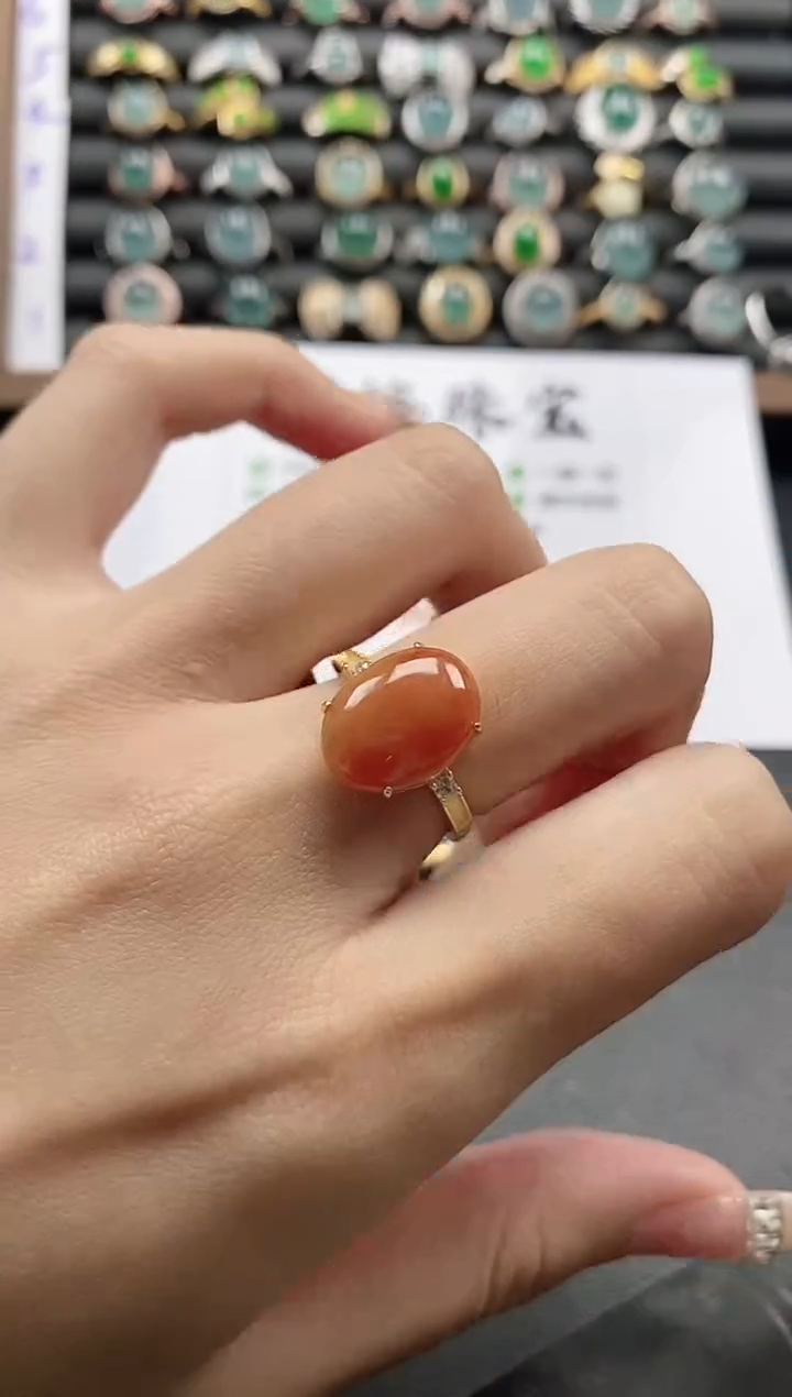 银S925镶嵌戒指翡翠51151