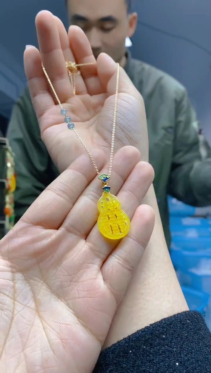 【闪购商品】翡翠耳饰合金346翡翠锁骨链