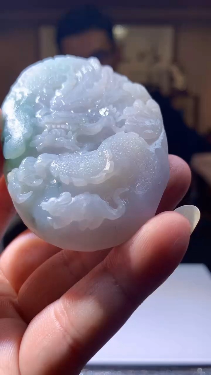 【闪购商品】定制翡翠未镶嵌1085hn-毛货挂件13