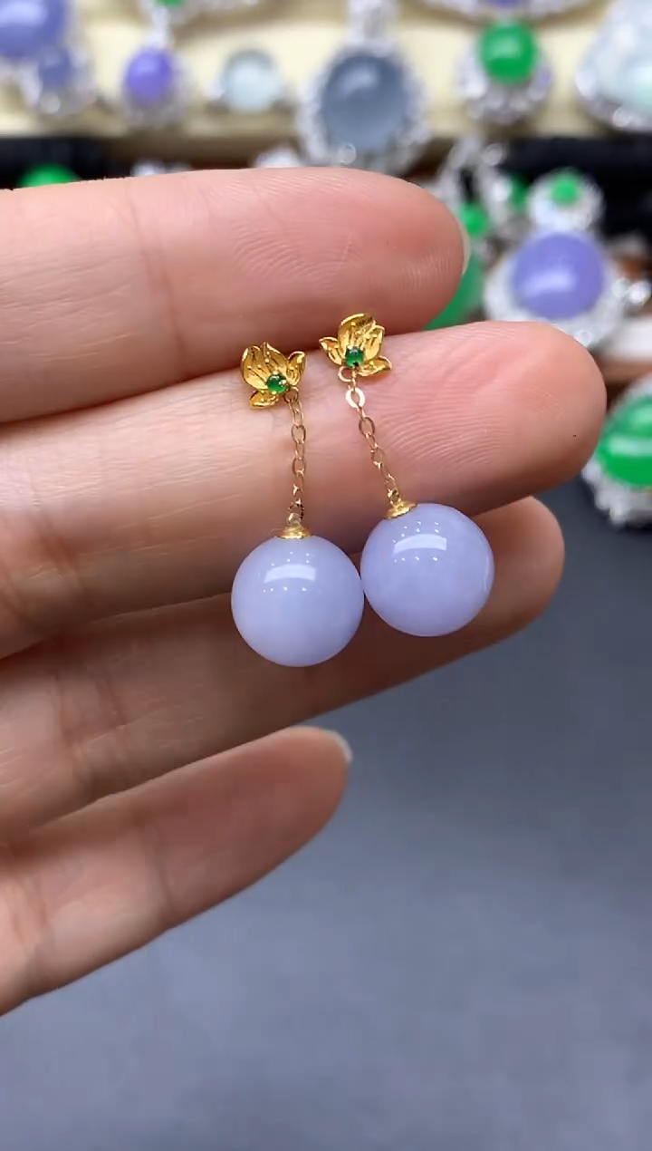 颈饰18K金镶嵌翡翠465-中国好珍宝