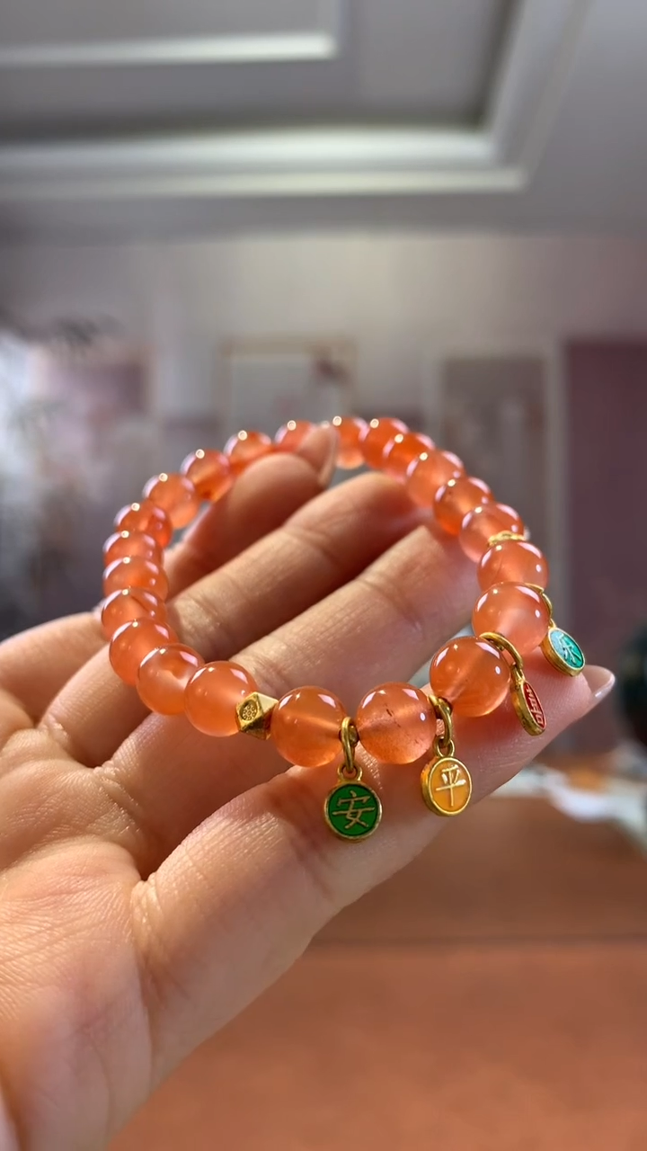 未镶嵌南红玛瑙挂件南红单圈手串