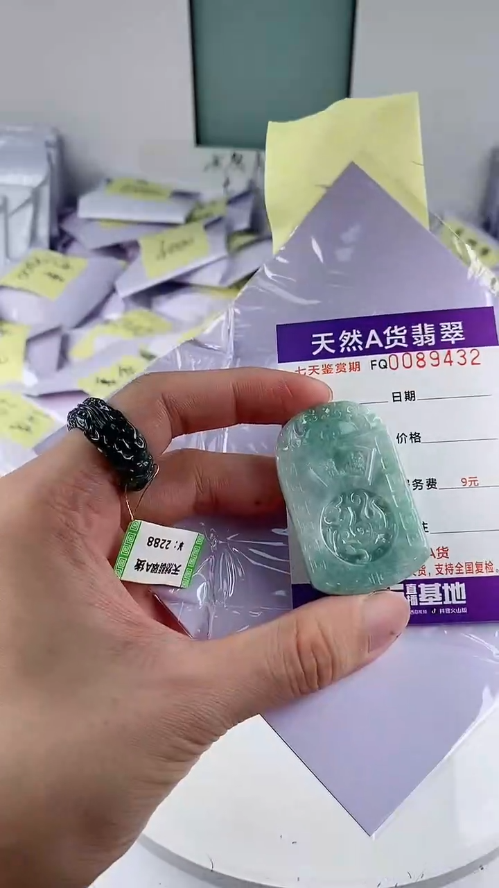 翡翠未镶嵌颈饰             