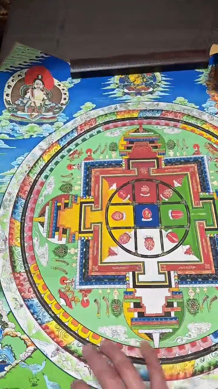 卷轴画【主播精品】高端卷轴画——唐卡AA125大威德