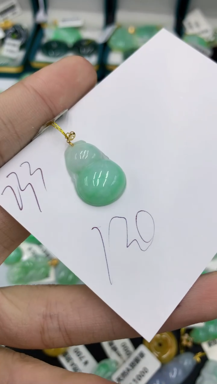 【闪购商品】翡翠颈饰18K金镶嵌号链接111111