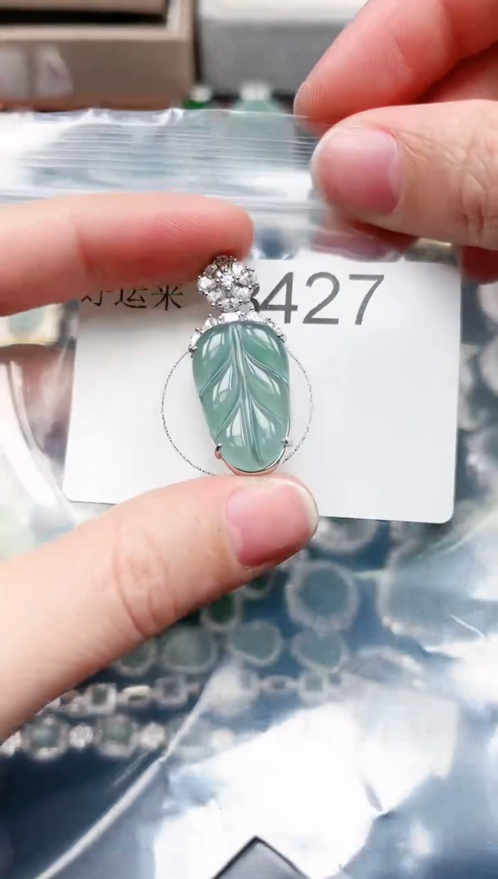 【闪购商品】翡翠颈饰未镶嵌427赠皮绳