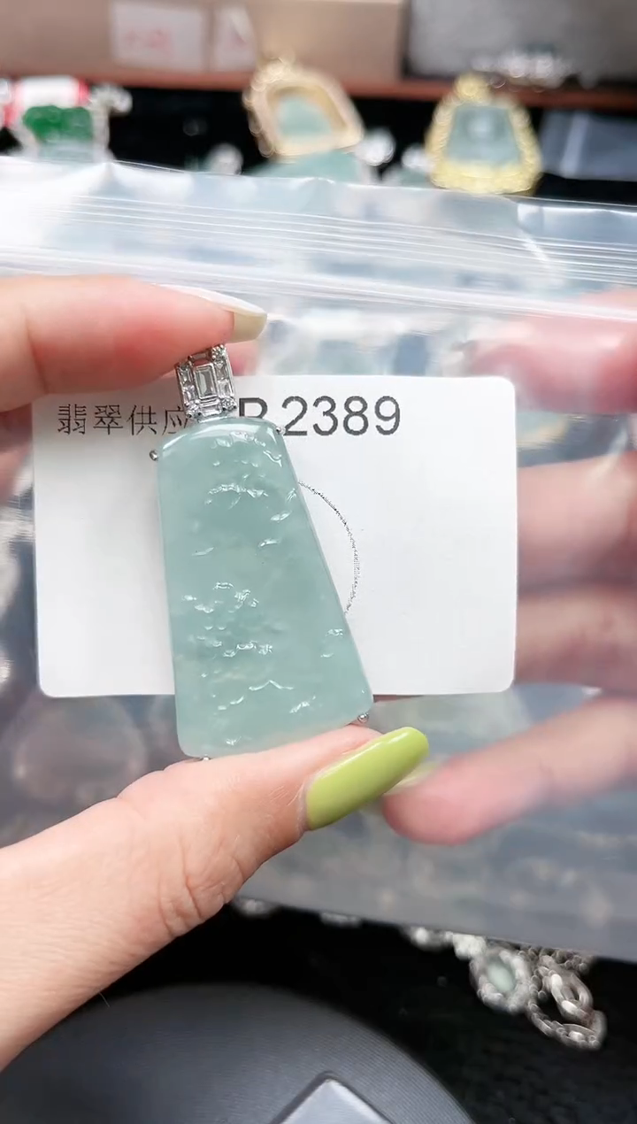 【闪购商品】翡翠颈饰未镶嵌2389赠皮绳