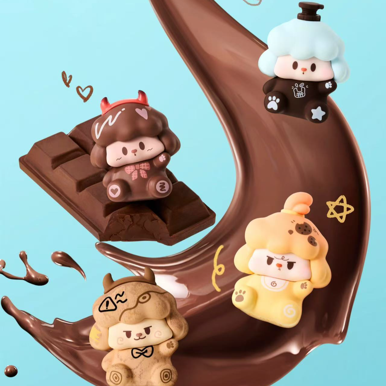  百变BUDDY小狗系列盲盒桌面小摆件可爱植绒萌粒公仔盲袋