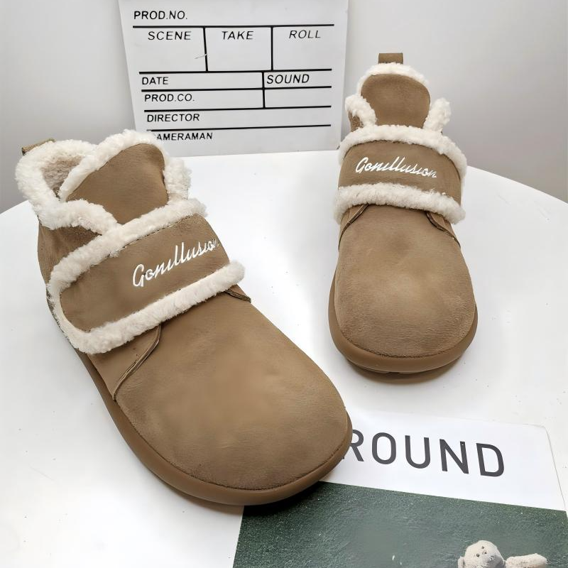 452-905181时尚雪地靴大码女式加绒雪地靴短靴加绒舒适休闲棉鞋