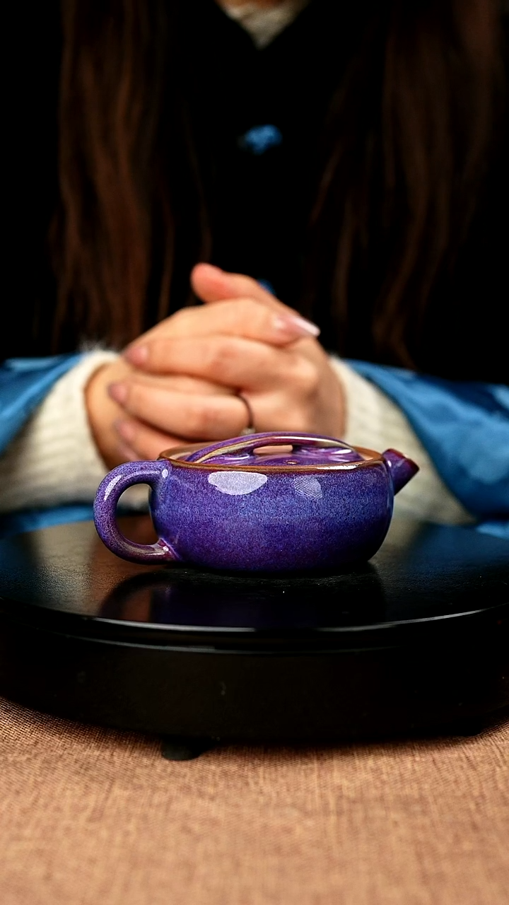 【闪购商品】761#一级品原矿钧瓷炉钧釉汉瓦壶