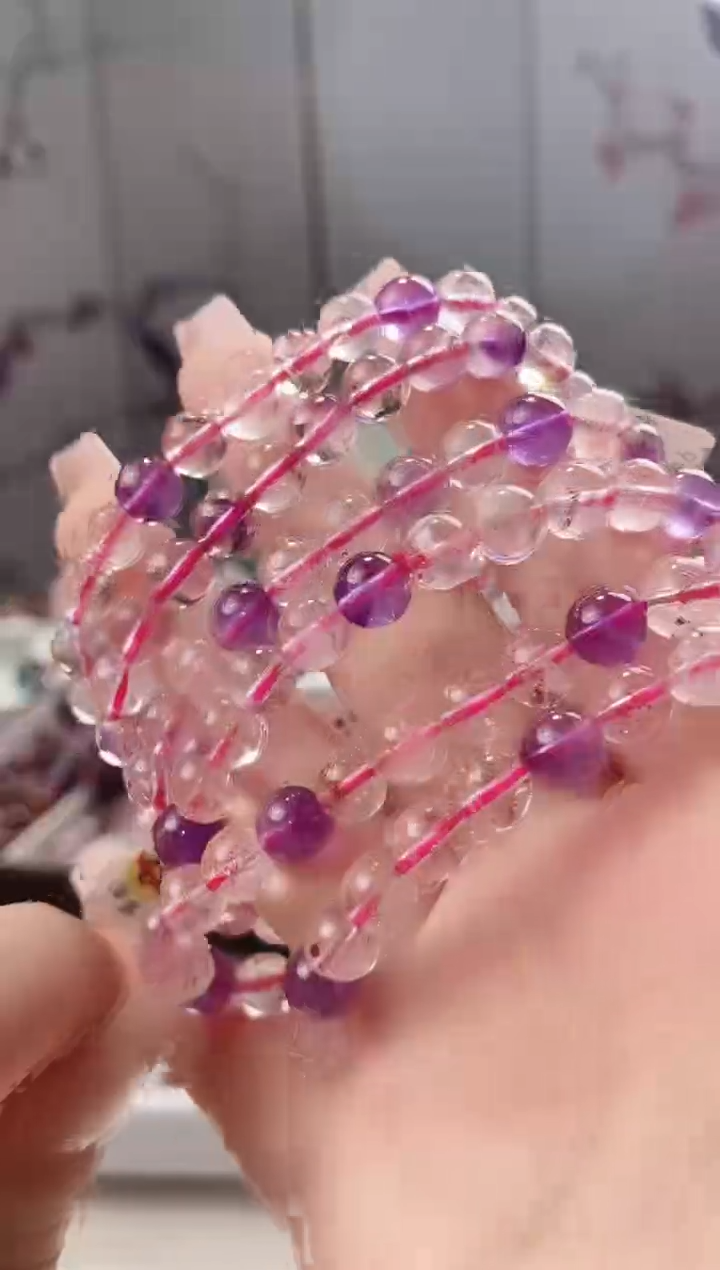 【闪购商品】水晶手链未镶嵌7mm多人多样性发其一