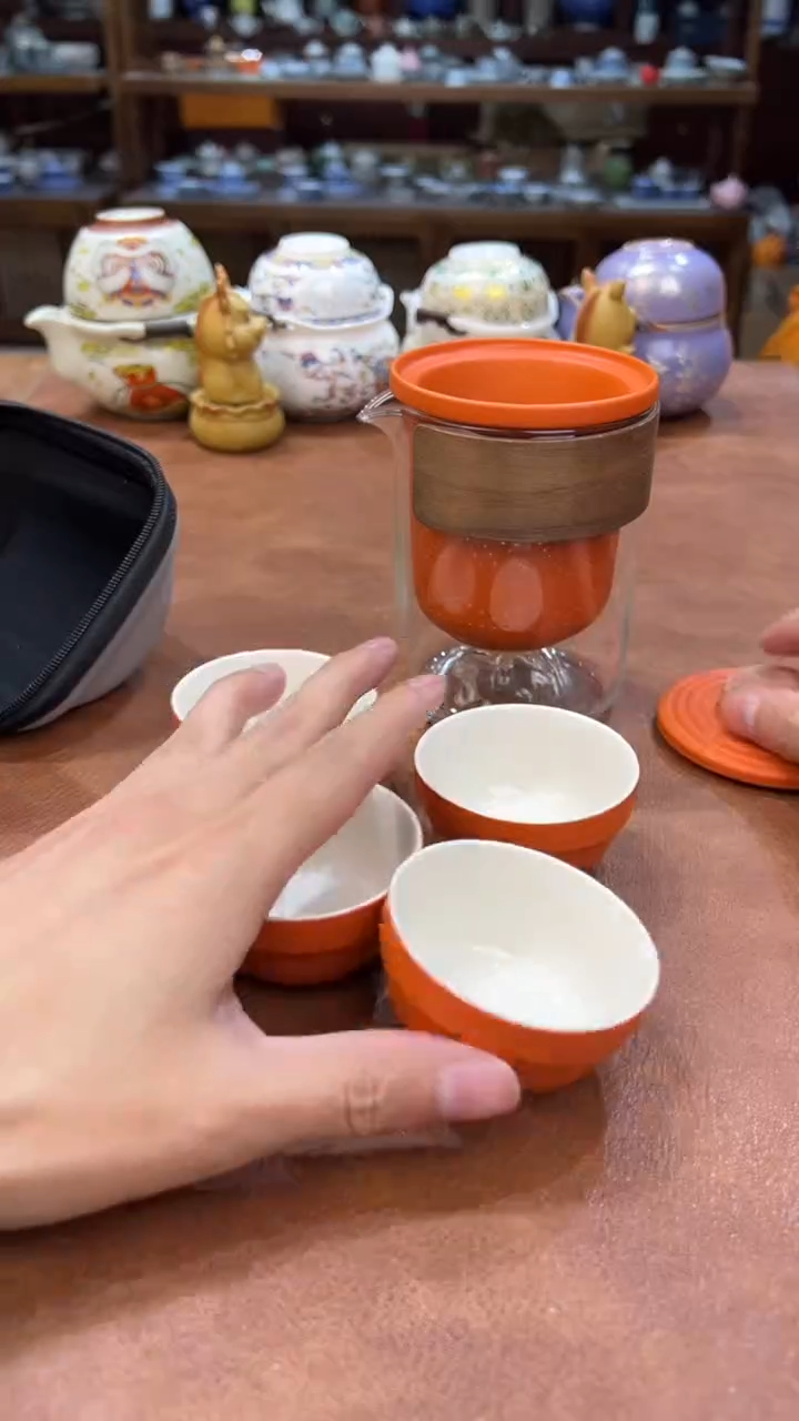 真的很便宜会开片的旅行茶具