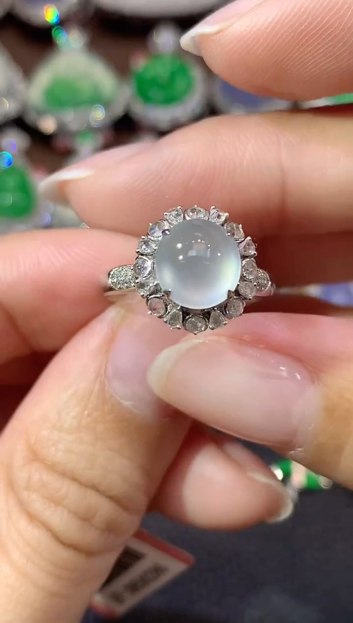 18K金镶嵌戒指翡翠C32