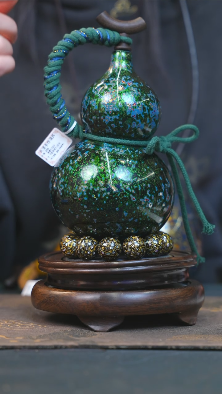 【闪购商品】YJ235漆艺酒葫芦不包手串及旋转底座