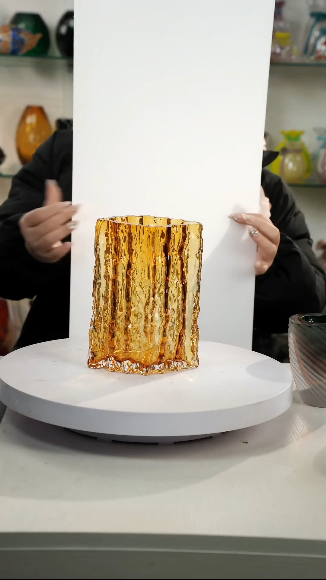 【闪购商品】琉璃【弘扬】高轻奢琉璃花器微瑕福利高20