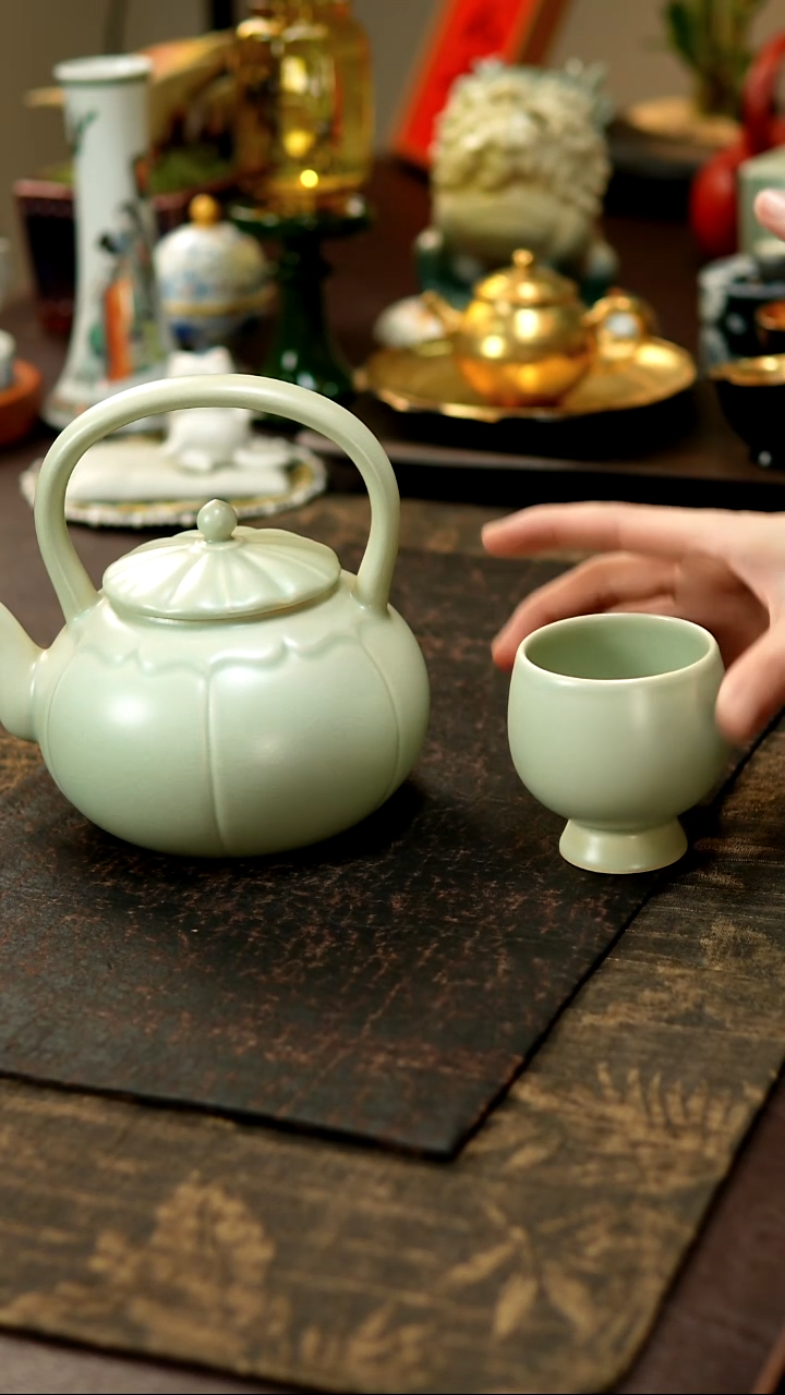 景德镇陶瓷杯碗柴烧多人