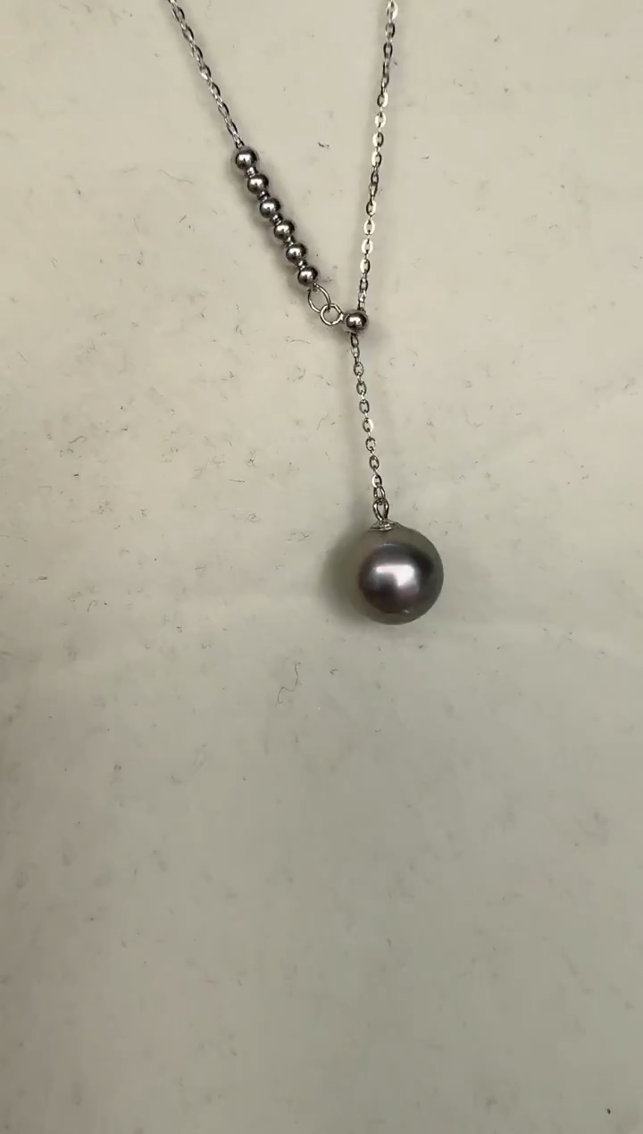 颈饰银S925镶嵌海水珍珠套链