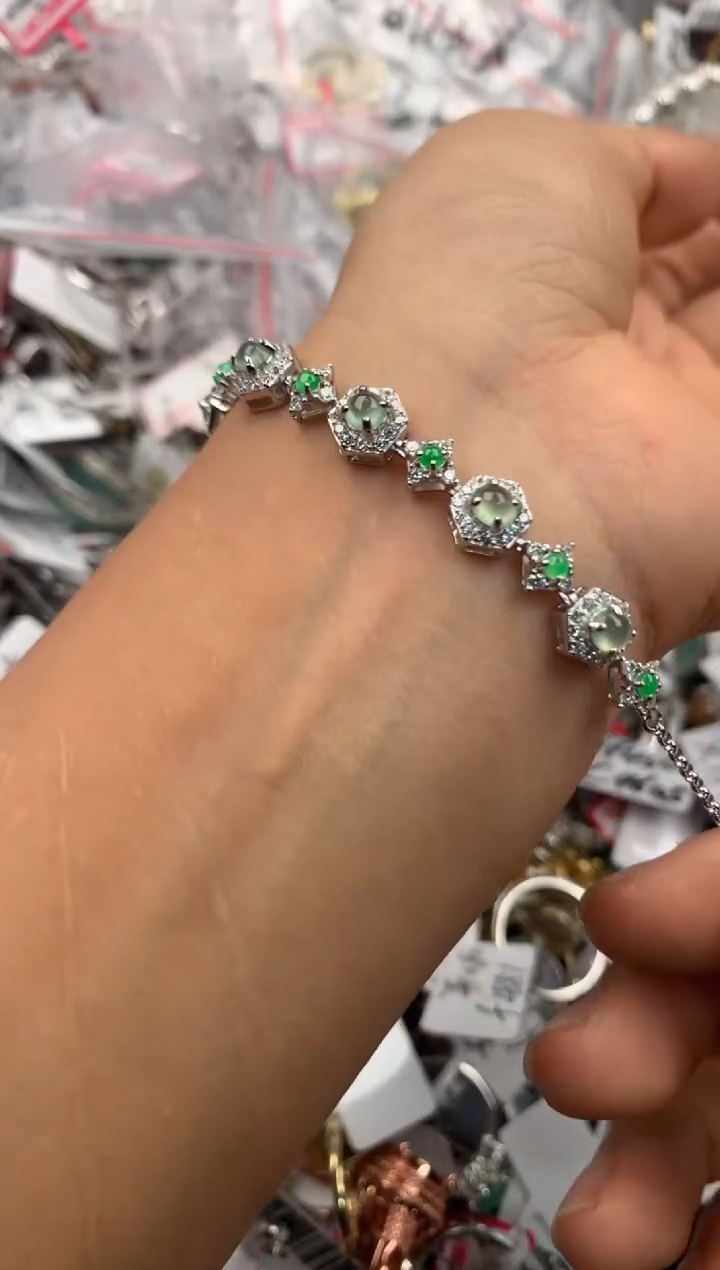 银S925镶嵌戒指翡翠2222-----8