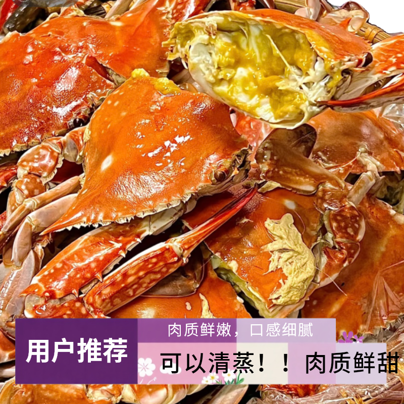 【可清蒸】舟山东海野生海捕梭子蟹约3两/只到手10只约3斤【冻蟹】
