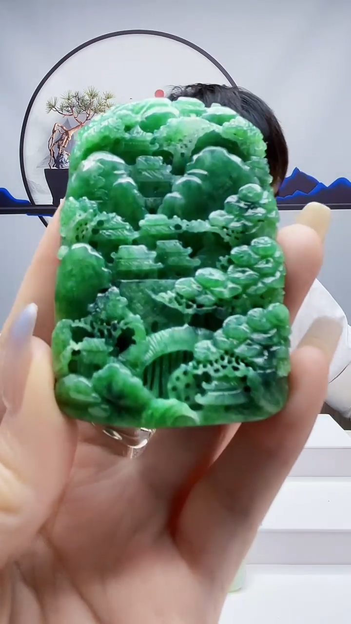 未镶嵌定制翡翠毛货-挂件65