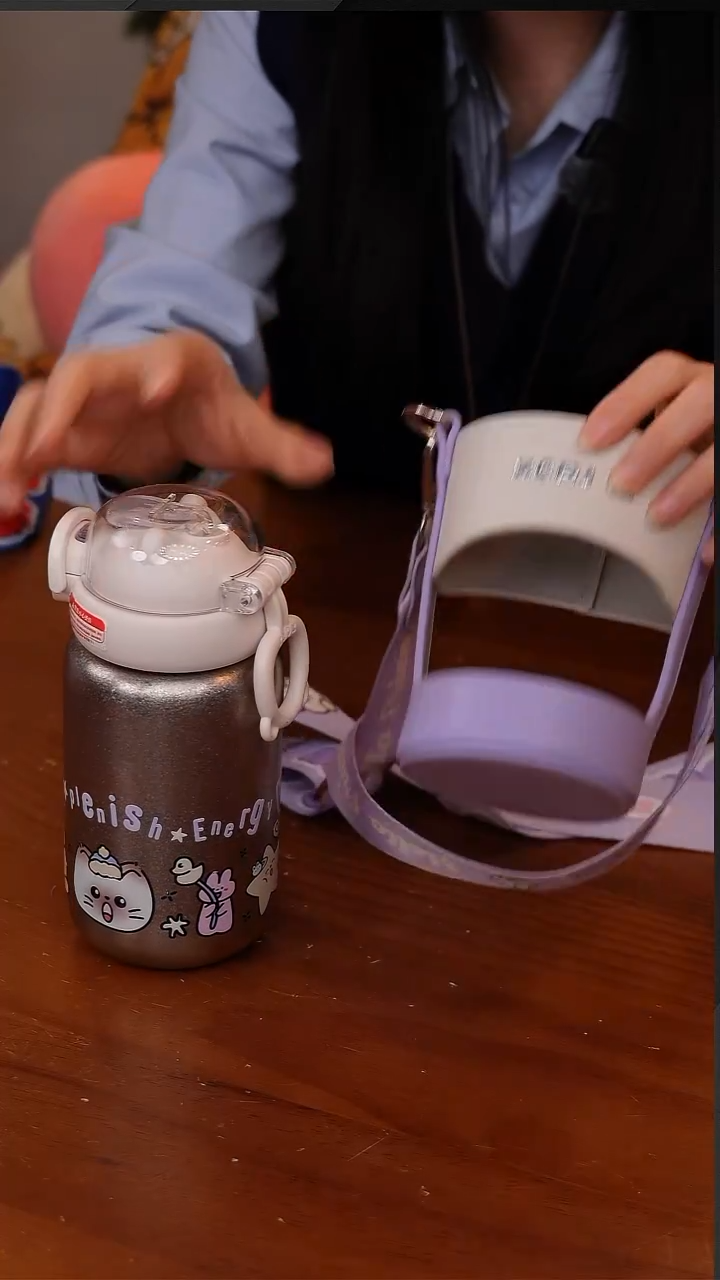 陶104-小茶日记内外纯钛儿童保温杯500ML-紫色-CF5842