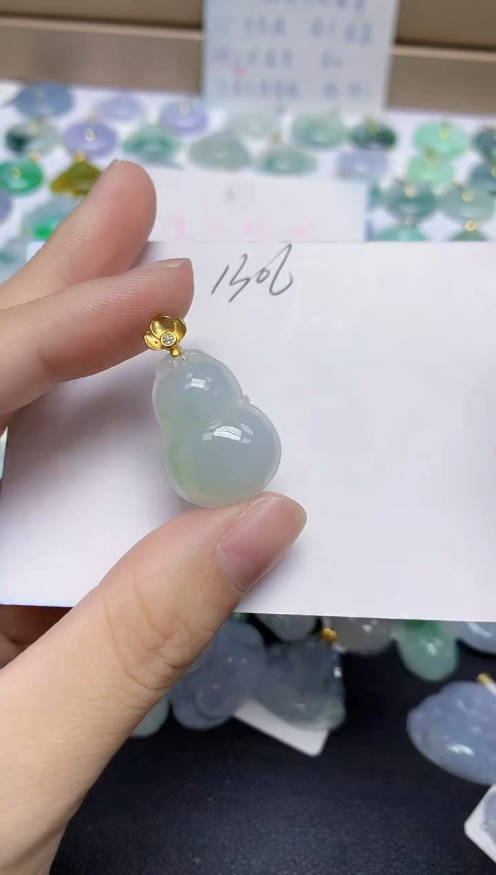 颈饰未镶嵌翡翠天然缅甸翡翠A货翡翠百元以上9元证书费自理