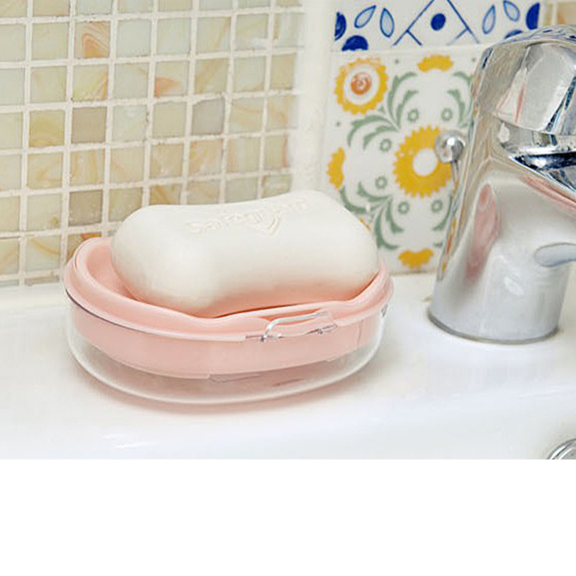 日本进口带盖香皂盒家用沥水肥皂盒卫浴皂托卫浴洗脸皂香皂盒皂架