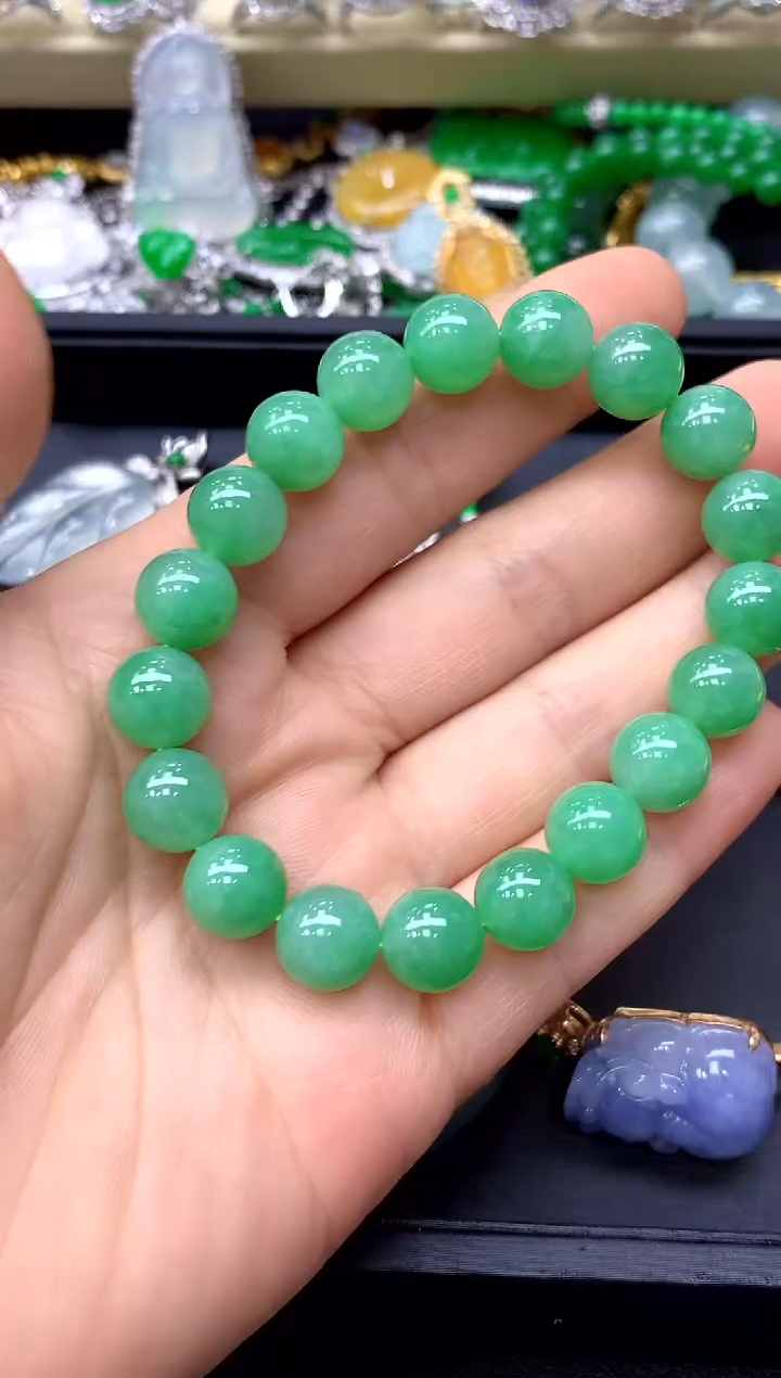 未镶嵌手串翡翠333-中国好珍宝