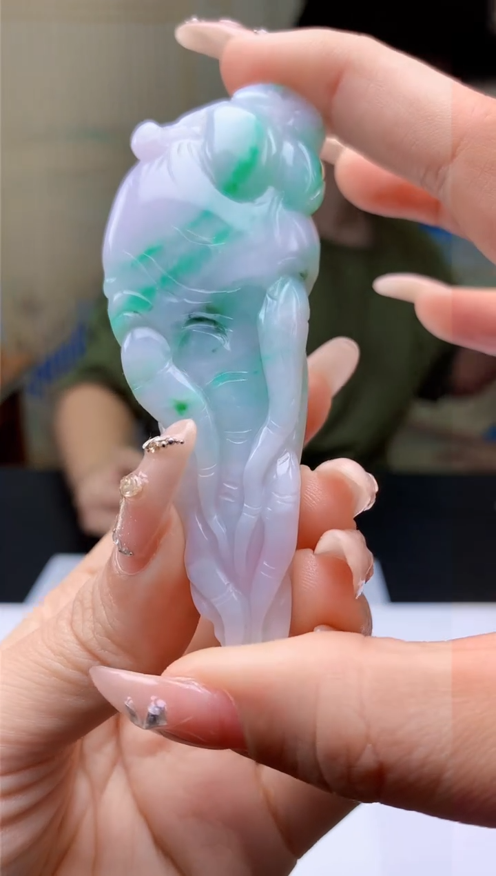 【闪购商品】定制翡翠未镶嵌4688ty-毛货挂件55