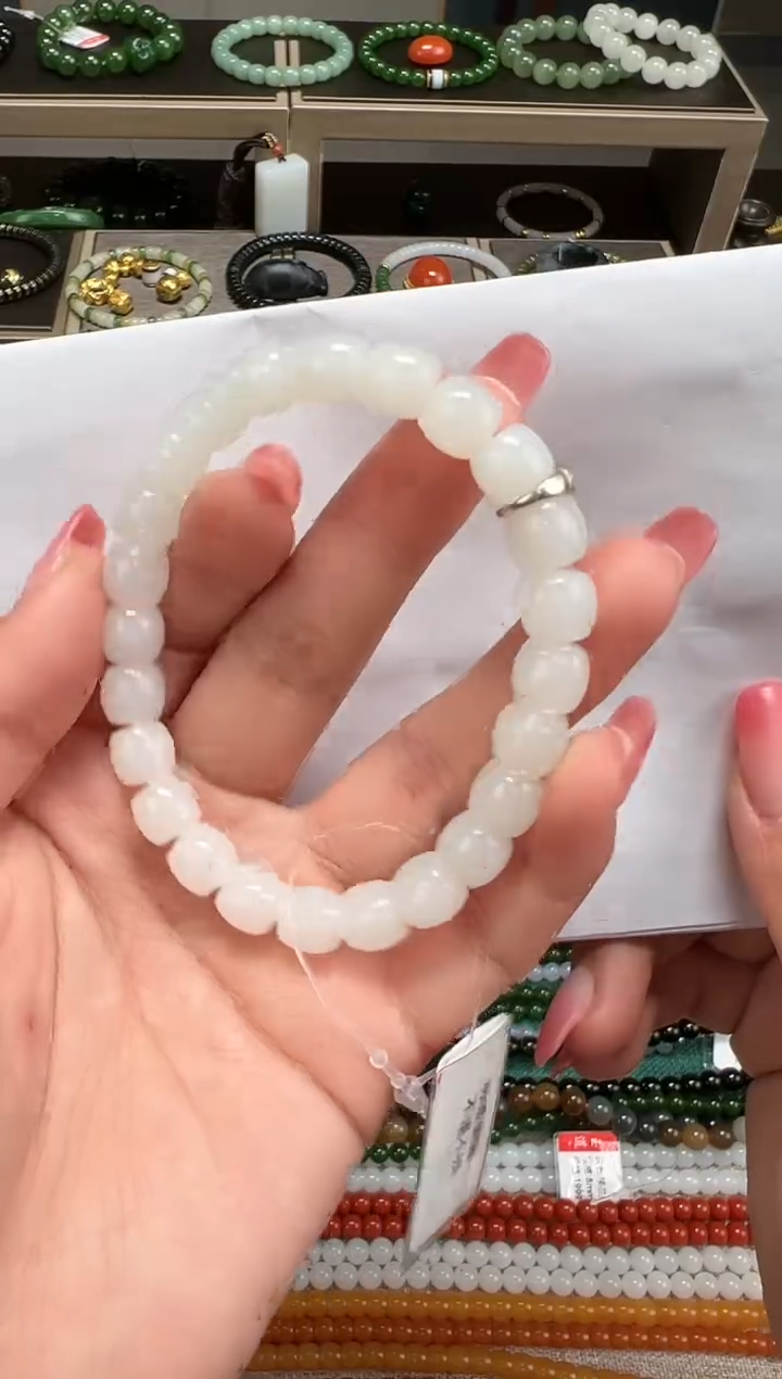 【闪购商品】和田玉手串未镶嵌直切卡9mm