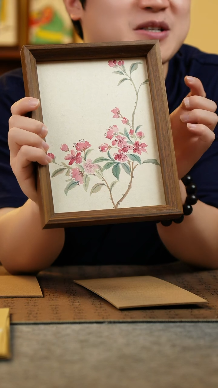 国画17*23纯手绘国风国画摆台