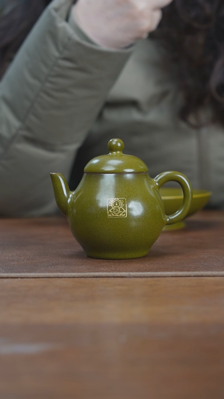 【闪购商品】杯景德镇茶叶末拓片壶