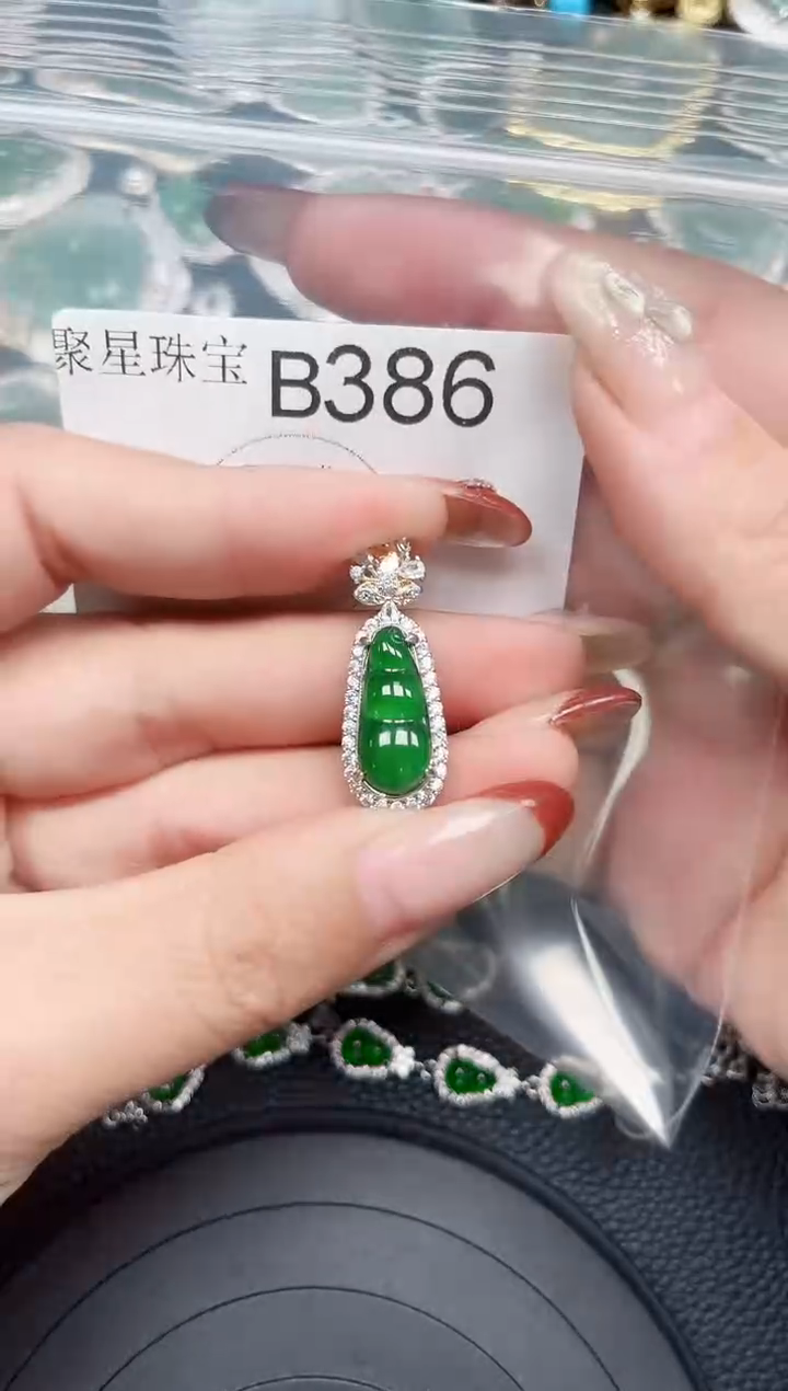 【闪购商品】翡翠颈饰未镶嵌赠皮绳386