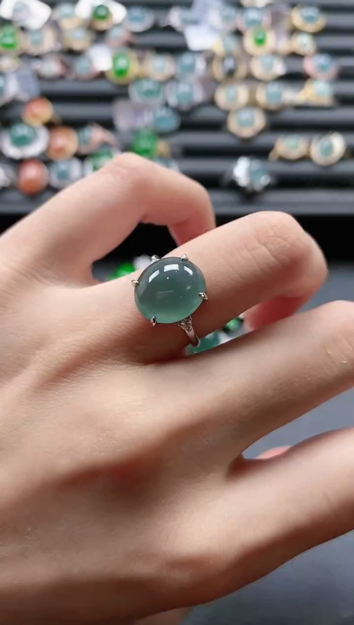 【闪购商品】翡翠戒指银S925镶嵌51151