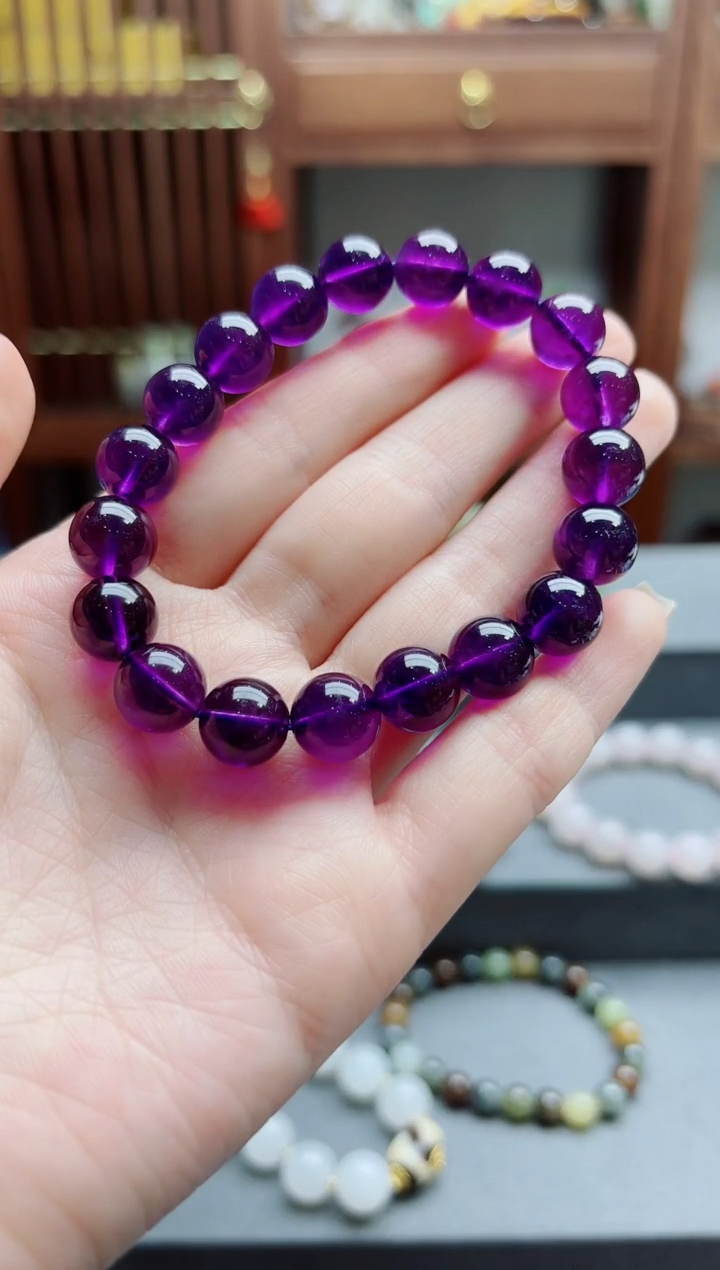 车挂未镶嵌水晶紫水晶手串JH