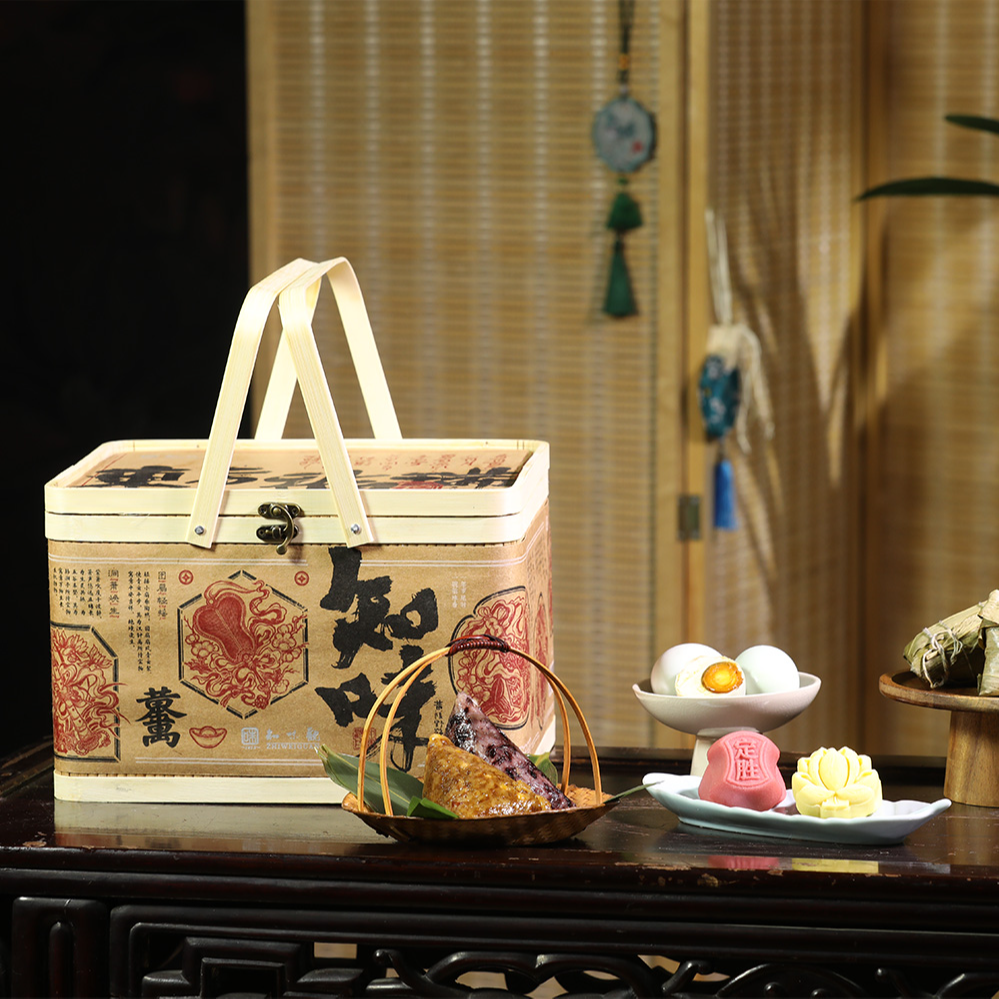 知味观东方福瑞粽子礼盒1640g端午送礼大肉松糕点咸鸭蛋糕点组合